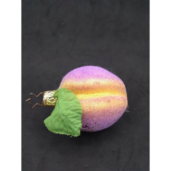 Vtg.Purple Sugar Plum Fruit Inge Glas Germany Star Holder Christmas Ornament - Picture 1 of 8